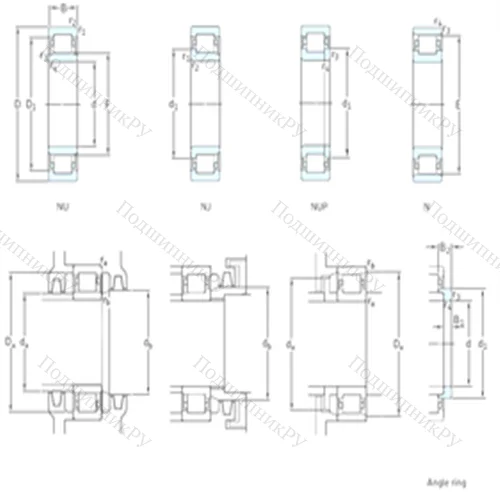 Подшипник роликовый радиальный NJ 412 от производителя  SKF