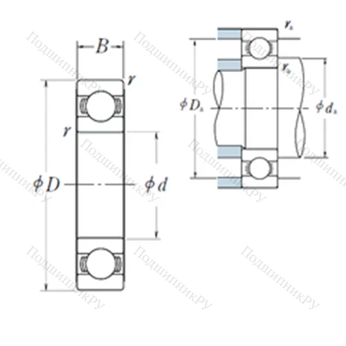 Подшипник шариковый радиальный 69/750MA