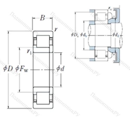Подшипник роликовый радиальный NUP 2314 ET