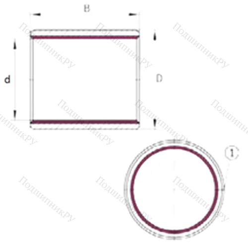 Подшипник скольжения EGB 3040-E 40-B от производителя  INA Подшипник скольжения EGB 3040-E 40-B от производителя  INA