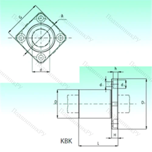 Подшипник шариковый линейный KBK 30 от производителя  NBS