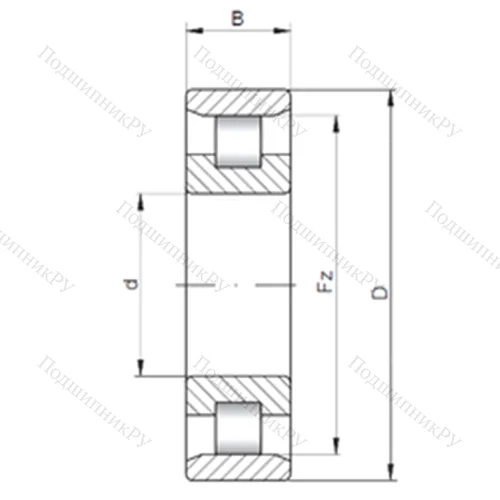 Подшипник роликовый радиальный N 3221 от производителя  CX Подшипник роликовый радиальный N 3221 от производителя  CX