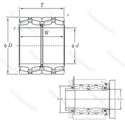 Подшипник роликовый радиально-упорный 47372