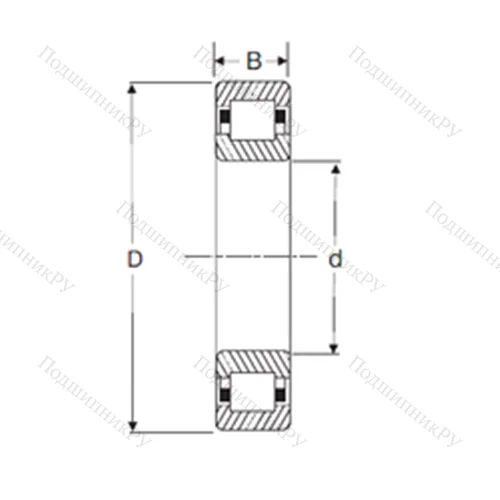 Подшипник роликовый радиальный NUP 2207 от производителя  SIGMA