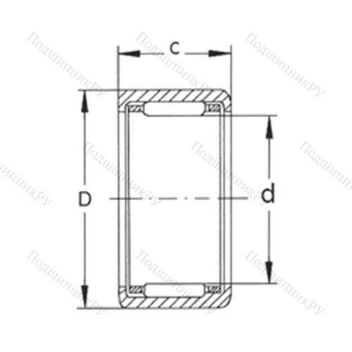 Подшипник игольчатый радиальный HK 0408TN от производителя  FBJ Подшипник игольчатый радиальный HK 0408TN от производителя  FBJ