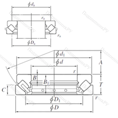 Подшипник роликовый упорно-радиальный 29430R от производителя  KOYO
