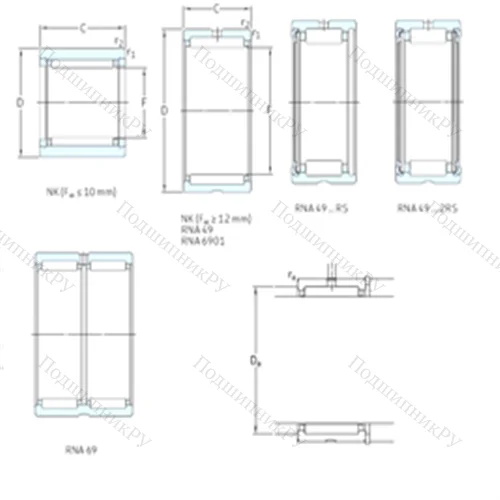 Подшипник игольчатый радиальный RNA 4918