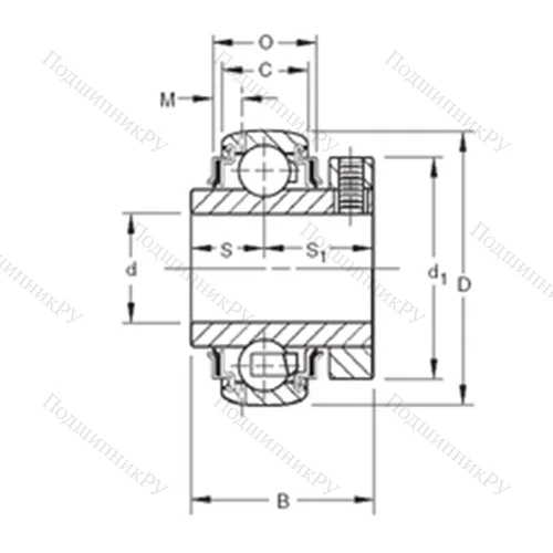 Подшипник шариковый радиальный GC 1107KRRB