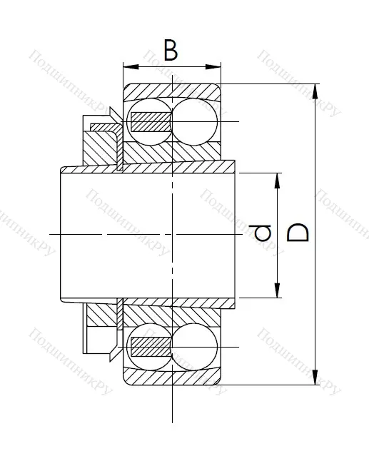 Двухрядный шариковый подшипник 11214 (1216 K + H 216) в Уфе