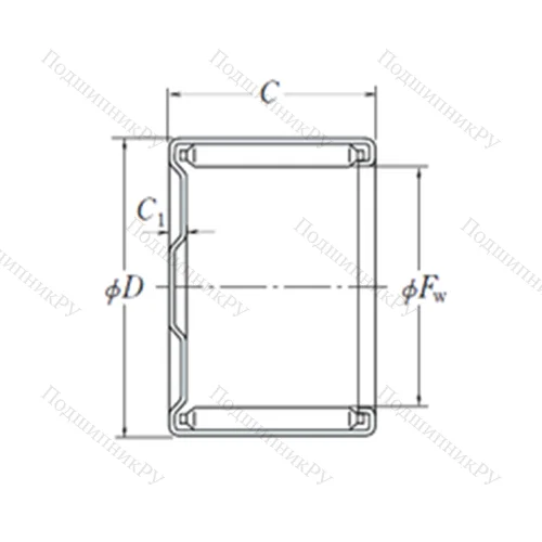 Подшипник игольчатый радиальный MF-3016 от производителя  NSK Подшипник игольчатый радиальный MF-3016 от производителя  NSK