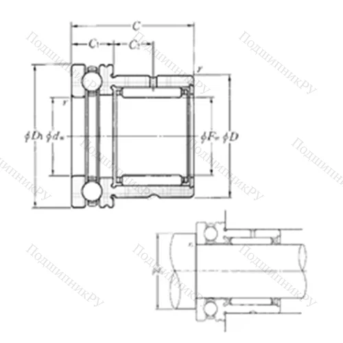 Подшипник комбинированный NKX 20T 2 от производителя  NTN