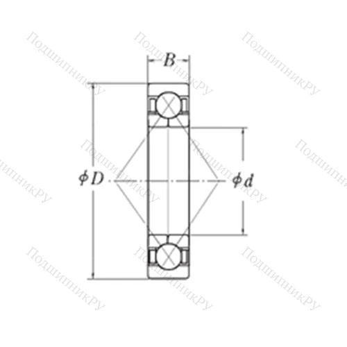 Подшипник шариковый радиально-упорный с четырёхточечным контактом QJ 224 от производителя  CYSD Подшипник шариковый радиально-упорный с четырёхточечным контактом QJ 224 от производителя  CYSD