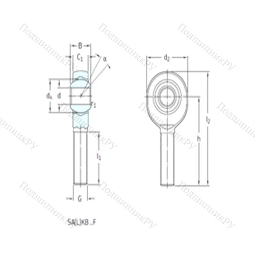 Подшипник скольжения сферический SALKB 16F от производителя  SKF