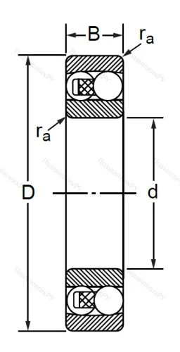 Двухрядный шариковый подшипник 1504 2RS E (2204 2RSTN) в Уфе
