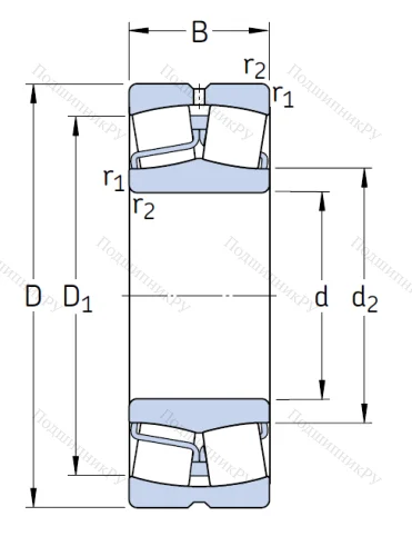 Сферический роликовый подшипник 21318 E от производителя  SKF