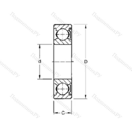 Подшипник шариковый радиальный 9108KD