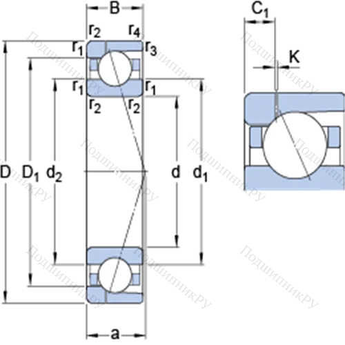 Прецизионные радиально-упорные шарикоподшипники 7034 CD/HCP 4AH 1 от производителя  SKF