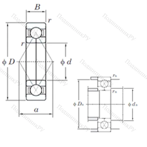 Подшипник шариковый радиально-упорный 6215BI
