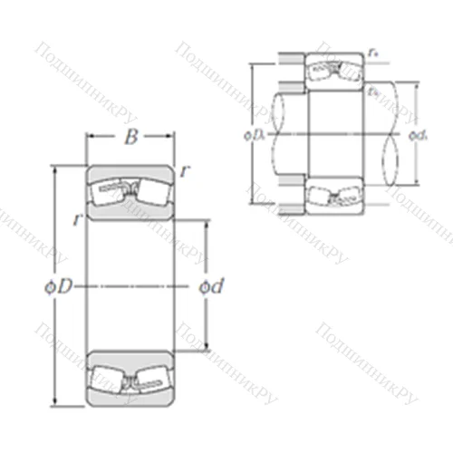 Подшипник роликовый радиальный самоцентрирующийся 23964 от производителя  NTN