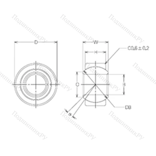 Подшипник скольжения сферический MBW 22CR от производителя  NMB