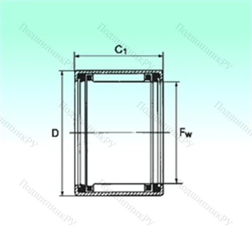 Подшипник игольчатый радиальный HK 0810 2RS от производителя  NBS Подшипник игольчатый радиальный HK 0810 2RS от производителя  NBS