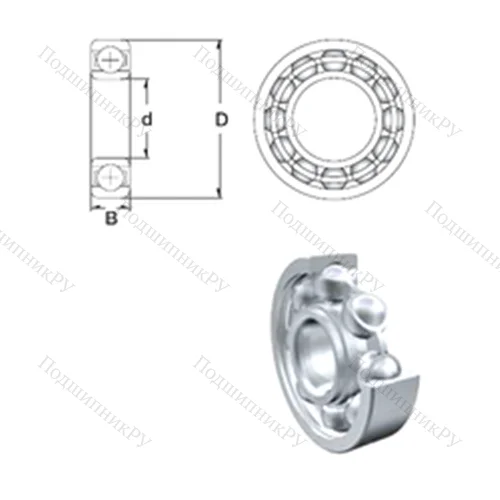 Подшипник шариковый радиальный S 6204 от производителя  ZEN