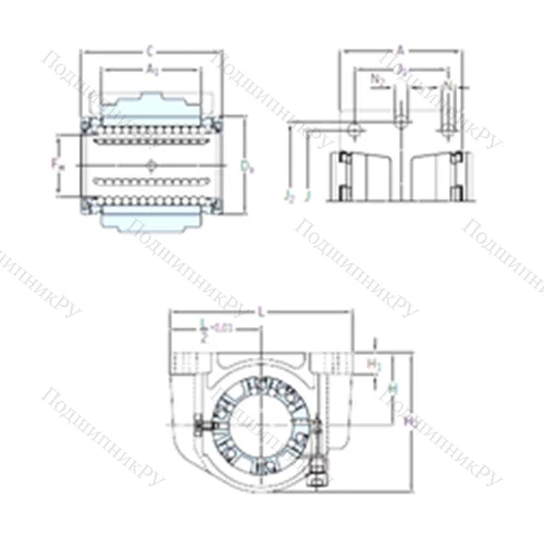 Подшипник шариковый линейный LUCE 50-2LS от производителя  SKF