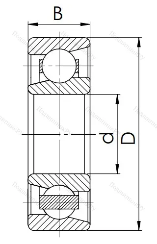 Радиально-упорный шариковый подшипник 46124 Л (7024 ACM) в Уфе