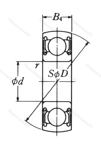 Однорядный шариковый подшипник CS 209 LLU от производителя  NSK