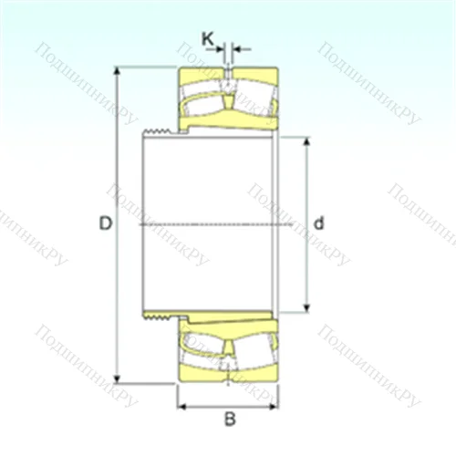 Подшипник роликовый радиальный самоцентрирующийся 23244 EKW 33+AOH 2344 от производителя  ISB