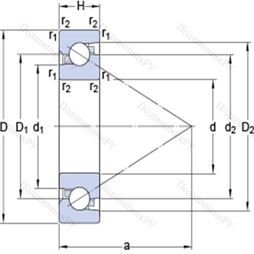 Прецизионные одинарные упорно-радиальные шарикоподшипники для винтовых передач BSD 55100 C от производителя  SKF