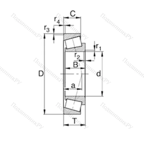 Подшипник роликовый радиально-упорный TR 306217C от производителя  KBC