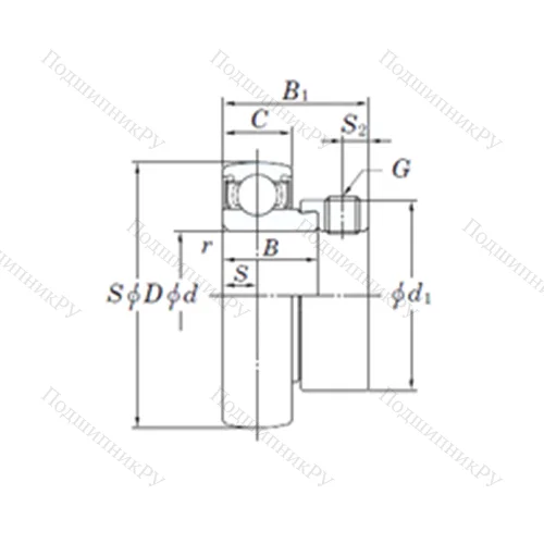 Подшипник шариковый радиальный SA 207-20