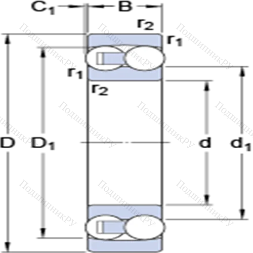 Самоустанавливающиеся шарикоподшипники с цилиндрическими и коническими отверстиями 1320