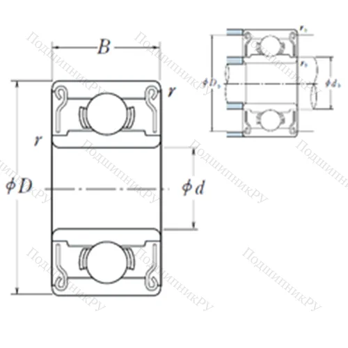 Подшипник шариковый радиальный R 8ZZ