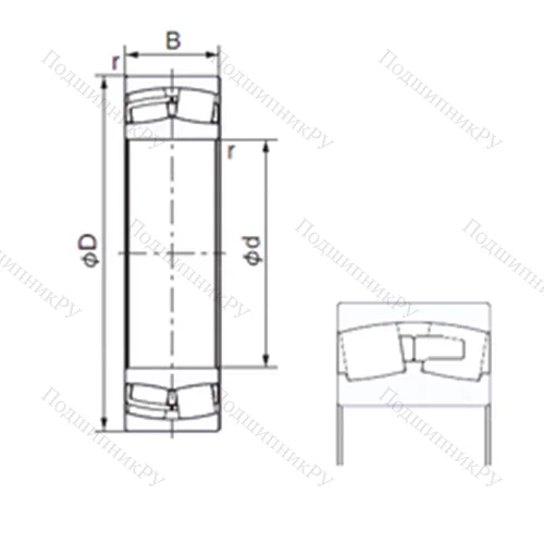 Подшипник роликовый радиальный 22330A 2X
