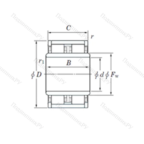 Подшипник роликовый радиальный JC 1A