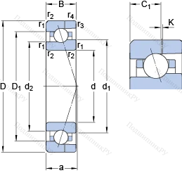 Подшипник 709 CE/HCP 4AH