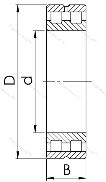 Двухрядный роликовый подшипник 5-3182112 Л (NN 3012 MKP 5) в Уфе