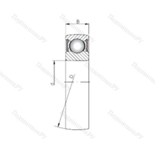 Подшипник шариковый радиальный SC 203-2RS от производителя  ISO