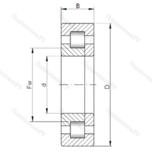 Подшипник роликовый радиальный NUP 222 E