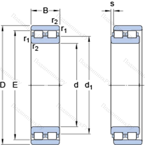 Прецизионные двухрядные цилиндрические роликоподшипники NN 3022 TN 9/SP от производителя  SKF