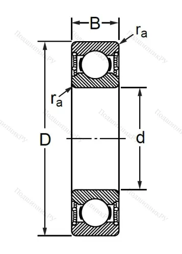 Шариковый однорядный подшипник 76-180211 (6211 2RSC 3) в Уфе