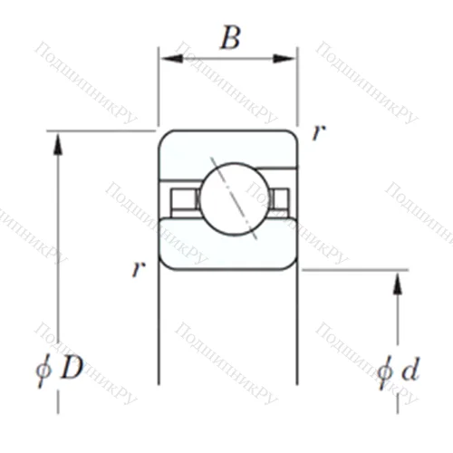 Подшипник шариковый радиально-упорный KFA 250