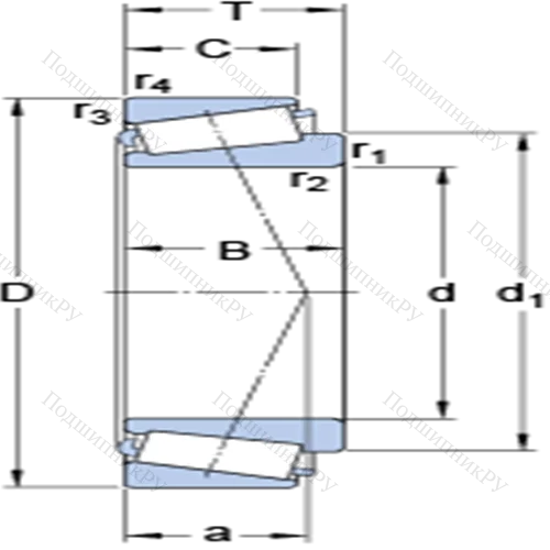 Однорядные конические роликоподшипники 31319 J 2 от производителя  SKF