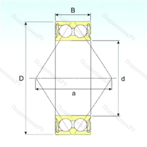 Подшипник шариковый радиально-упорный 5304 2RS от производителя  CYSD Подшипник шариковый радиально-упорный 5304 2RS от производителя  CYSD