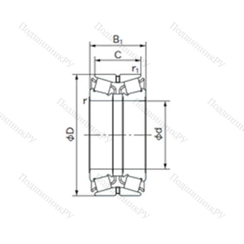 Подшипник роликовый радиально-упорный 130KBE 131 от производителя  NACHI Подшипник роликовый радиально-упорный 130KBE 131 от производителя  NACHI