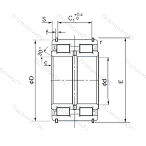 Подшипник роликовый радиальный E 5022NR