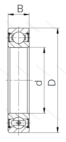 Шариковый однорядный подшипник 80105 (6005 ZZ) в Уфе