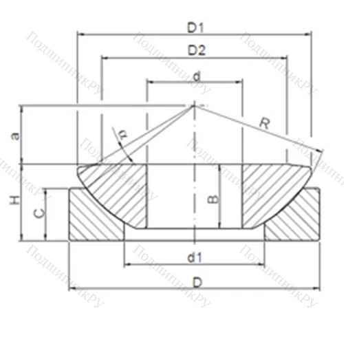 Подшипник скольжения сферический GW 035 от производителя  CX